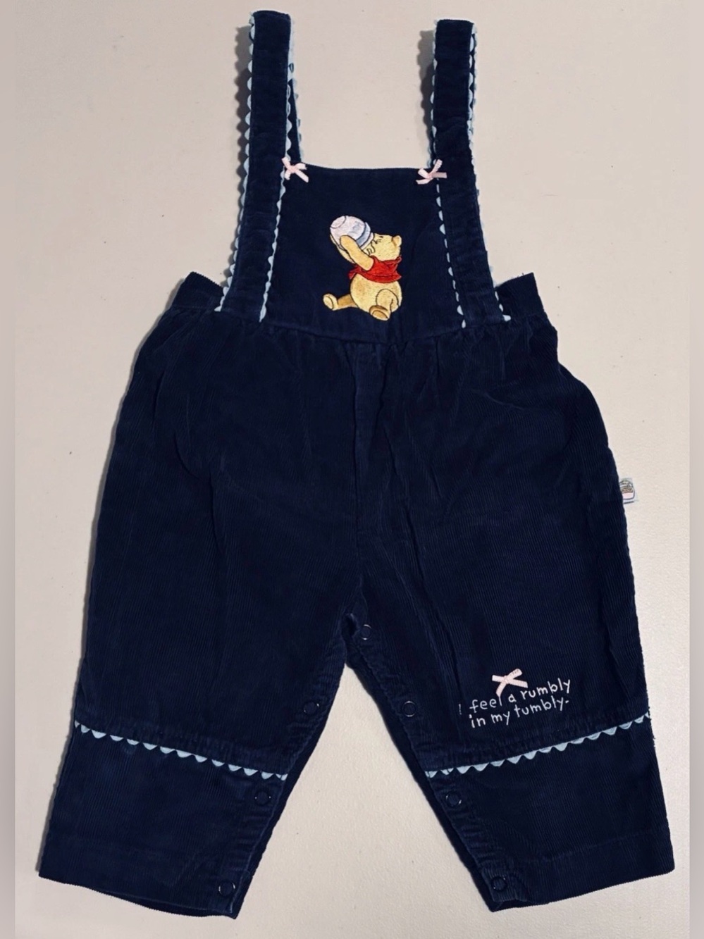 Vintage Baby-1990’s-Winnie the Pooh-100 Acre Collection-Overalls-Size 12 Months